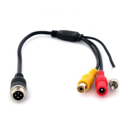 4 Pin Erkek Rca Görüntü Dişi + Rca Ses Erkek + Dc Dişi Çevirici Kablo Mdvr Dönüştürücü Kablo