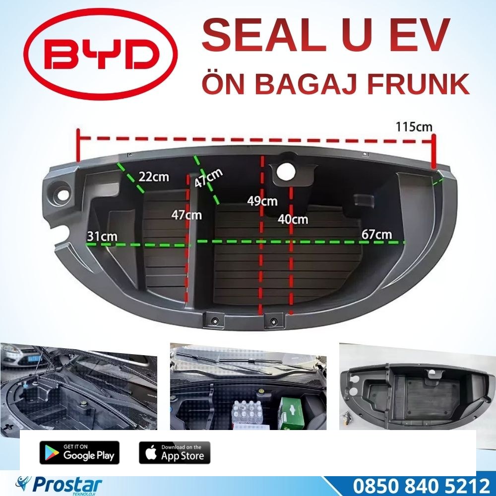 BYD SEAL U EV Orijinal Uyumlu Frunk Ön Bagaj Organizeri - Tam Kaplayan Düzenleyici