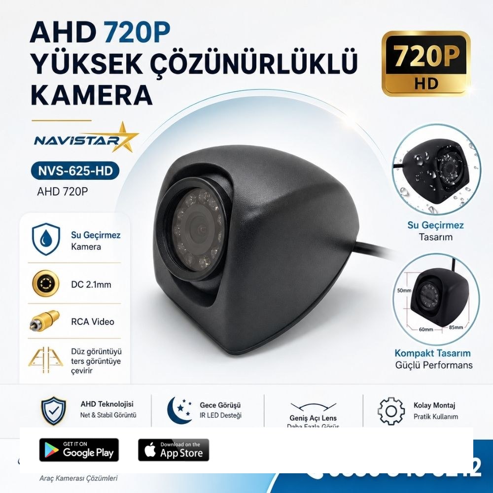 AHD 720P Metal kasa 3 MP Lensli Gece Görüşlü AV girişli HD Kamera