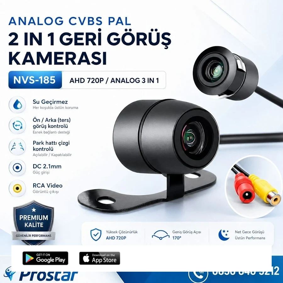 Analog Kelebek Pal Geri Görüş Kamerası