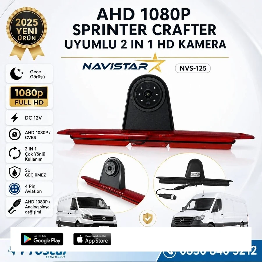 Sprinter Crafter Uyumlu AHD 1080P HD Kamera