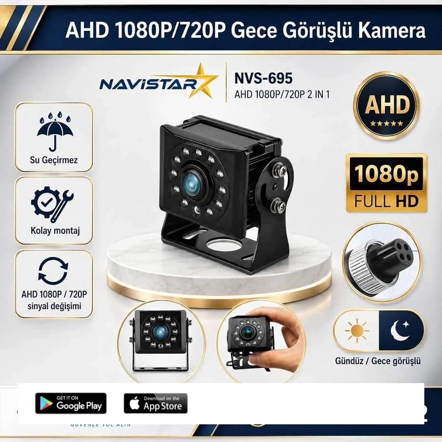 AHD 1080P/720P Dönüşümlü 11 ledli Gece Görüşlü Kamera