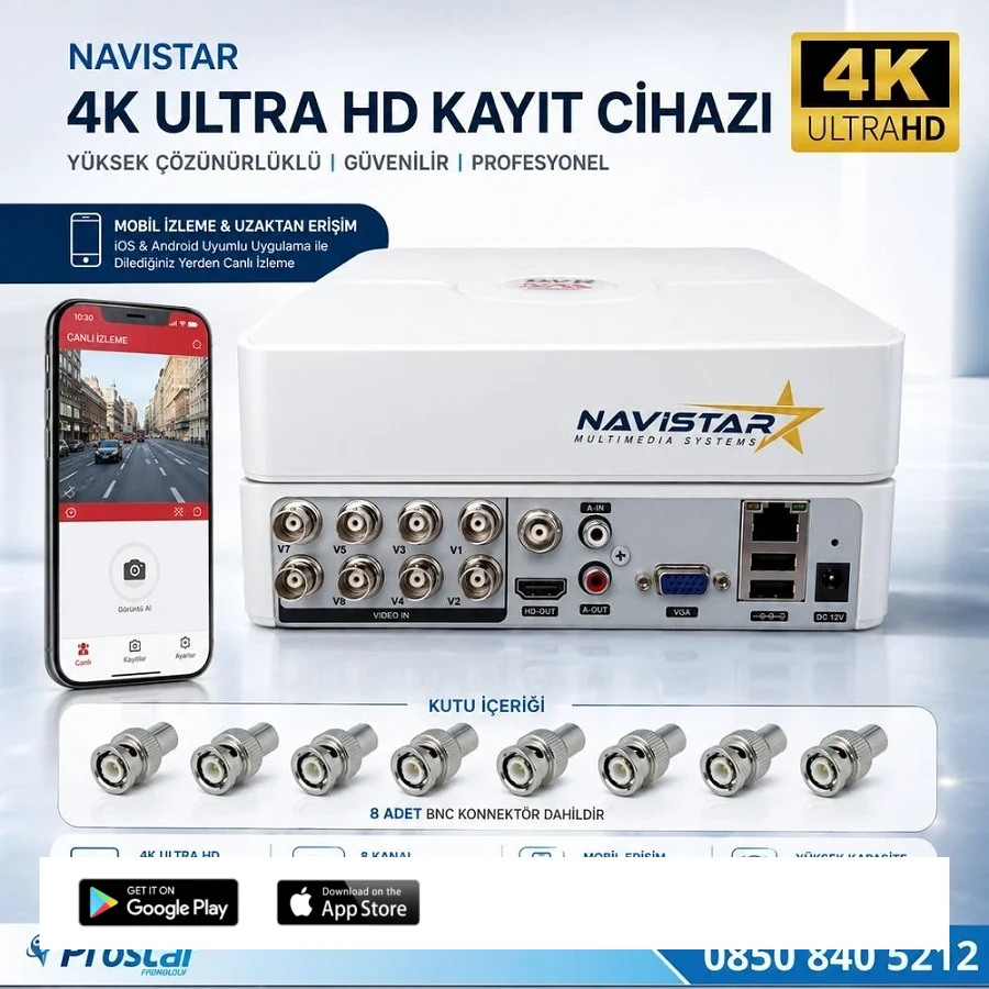 8 Kanal Ekonomik Mobil Dvr Kayıt Cihazı Uzaktan İzleme Destekli Hdmi Vga Çıkılşlı